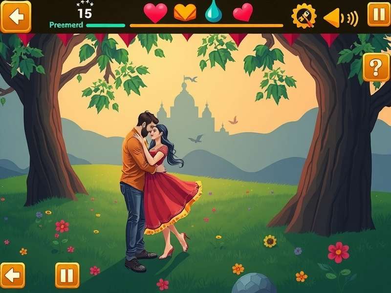 Parvati S Love Trail gameplay screenshot showing romantic scene
